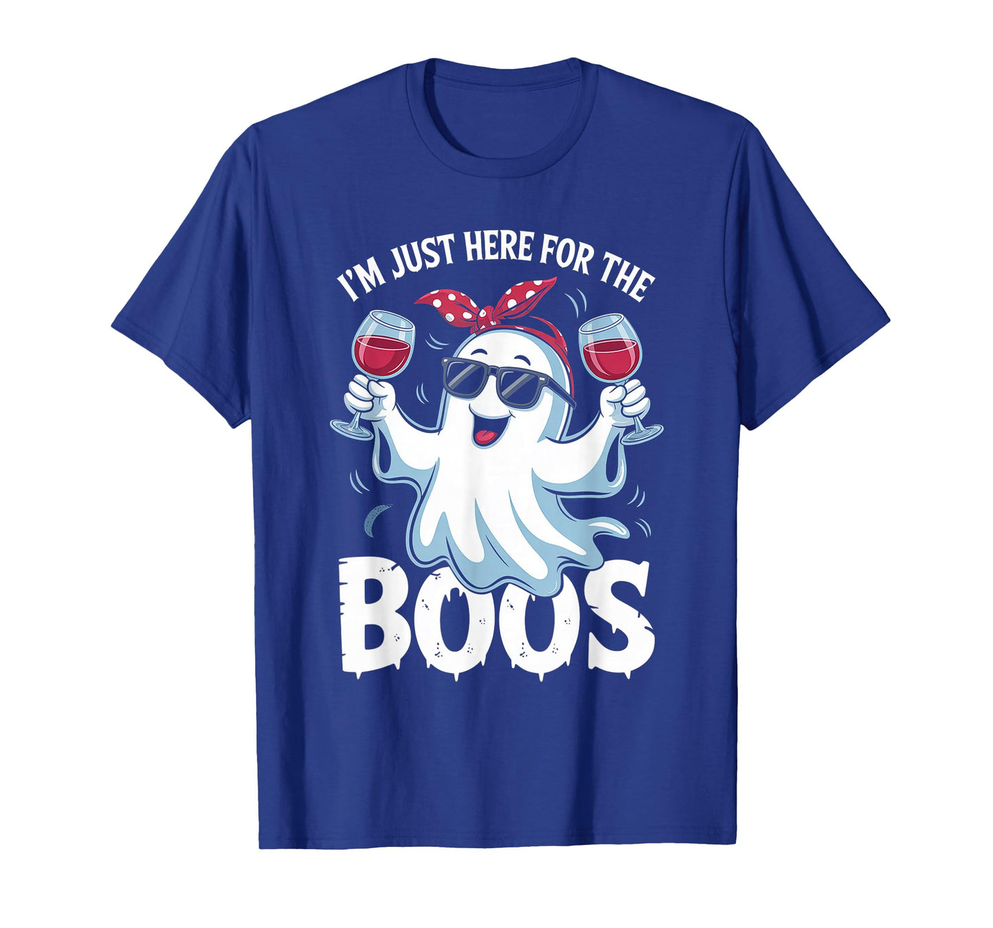 I'm Just Here for The Boos Cute Ghost Funny Halloween Women T-Shirt
