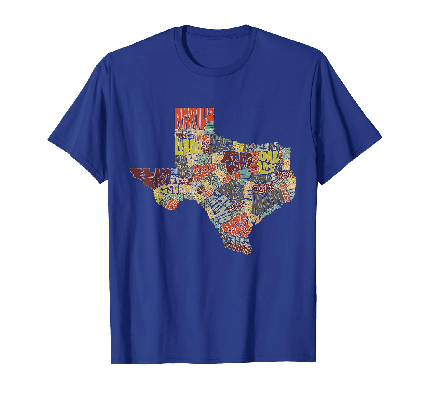 Collage of Texas States Artistic Texas T-Shirt