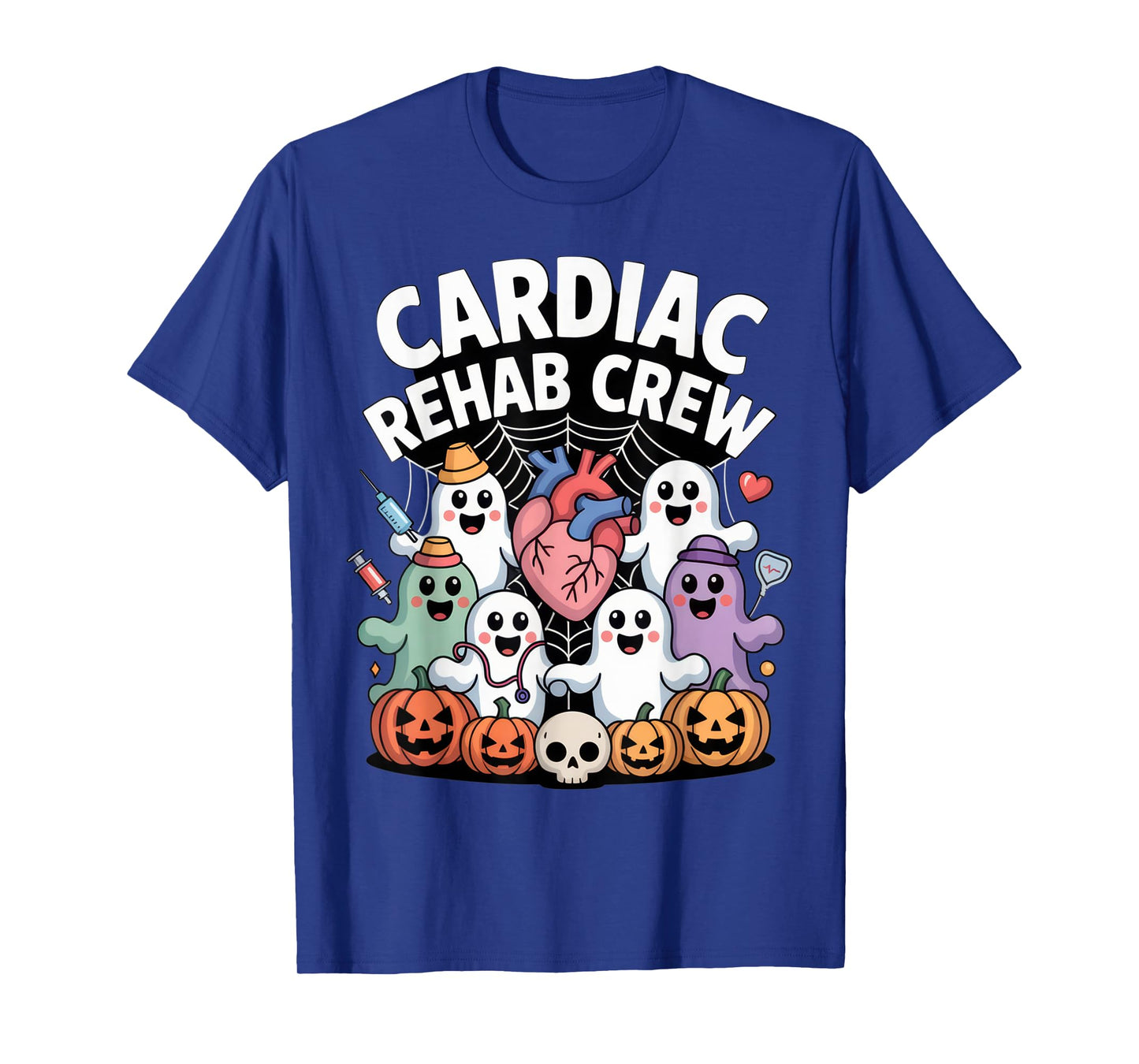 Cardiac Rehab Crew Cute Ghost Halloween Medical T-Shirt
