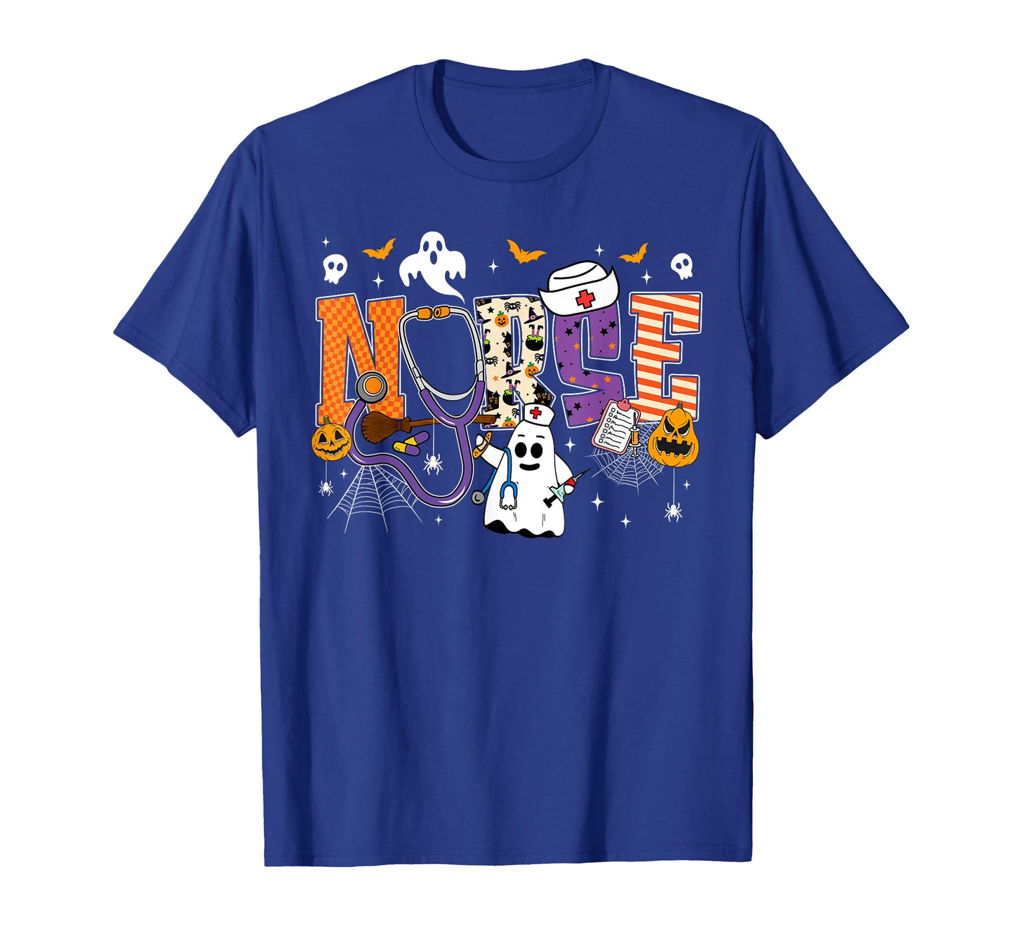 Nurse Halloween Ghost Crew Funny Scrub ER RN Nursing Student T-Shirt