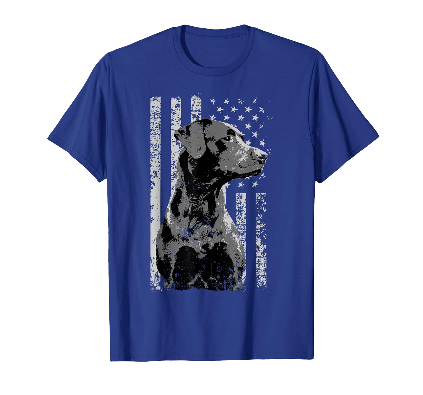Patriotic USA Flag Black Labrador gift for Lab Owners Short Sleeve T-Shirt