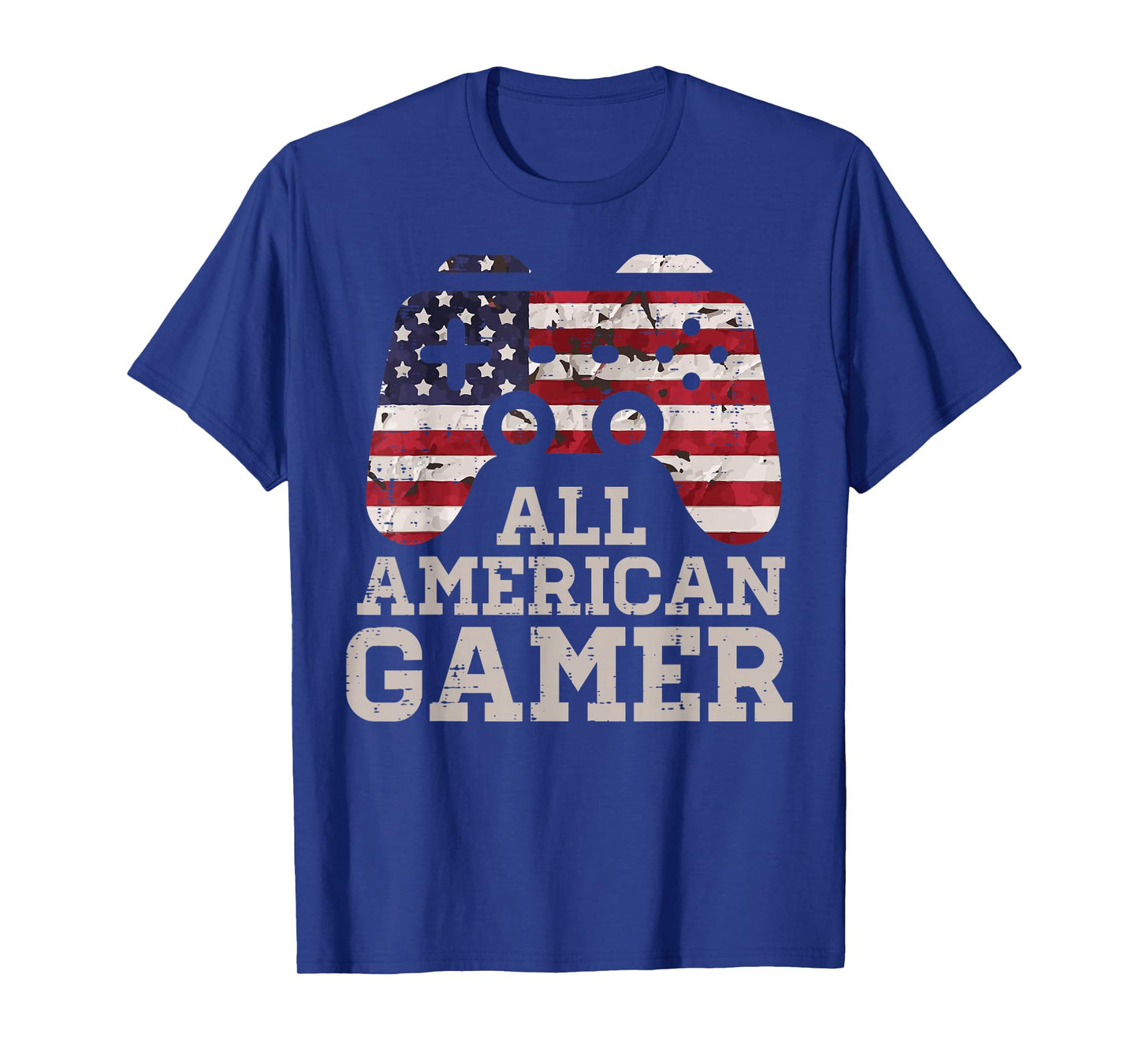4th July All American Gamer Patriot Men Boys Kids Teen Youth T-Shirt