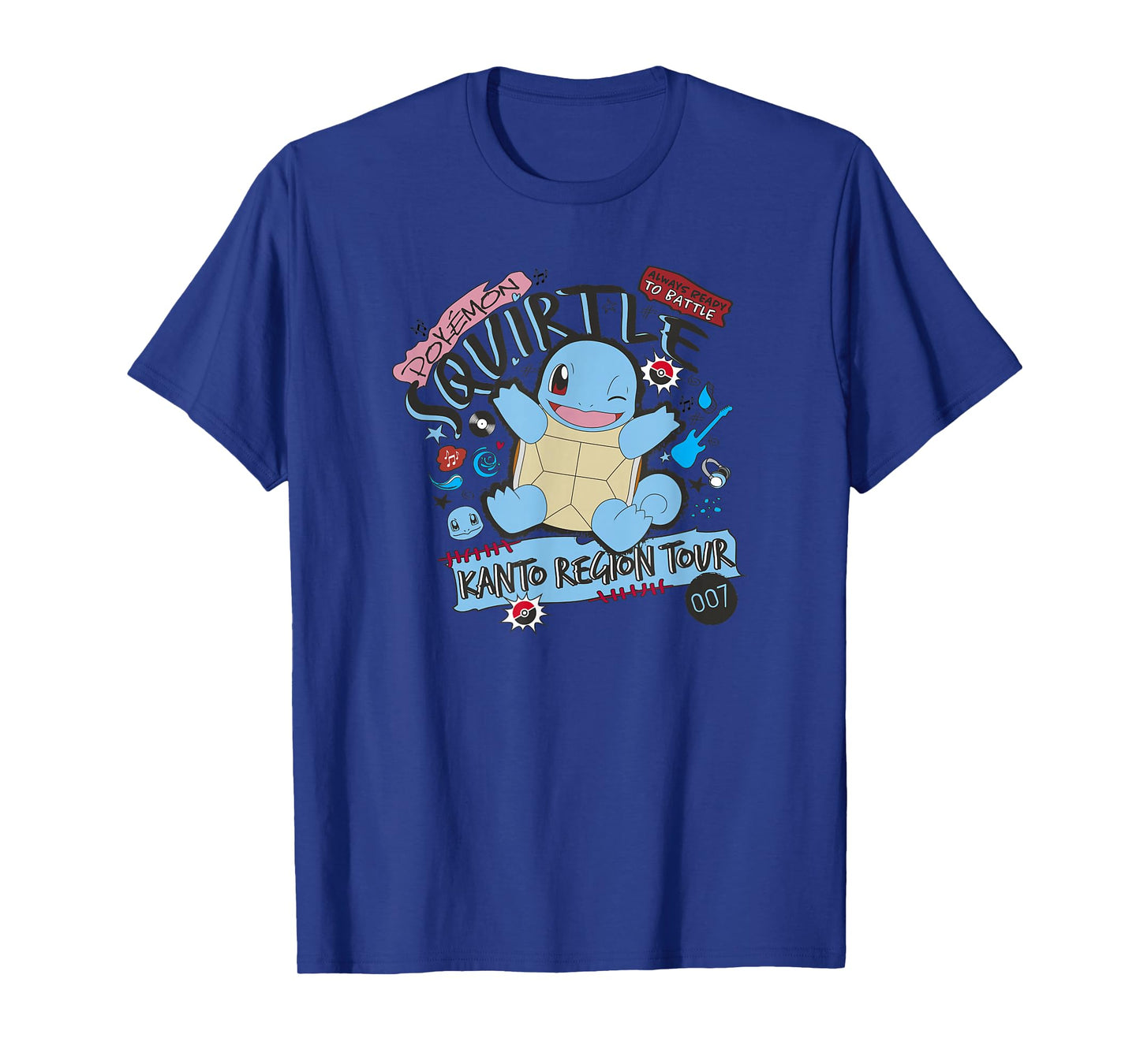 Pokémon Squirtle Kanto Region Tour Music Poster T-Shirt