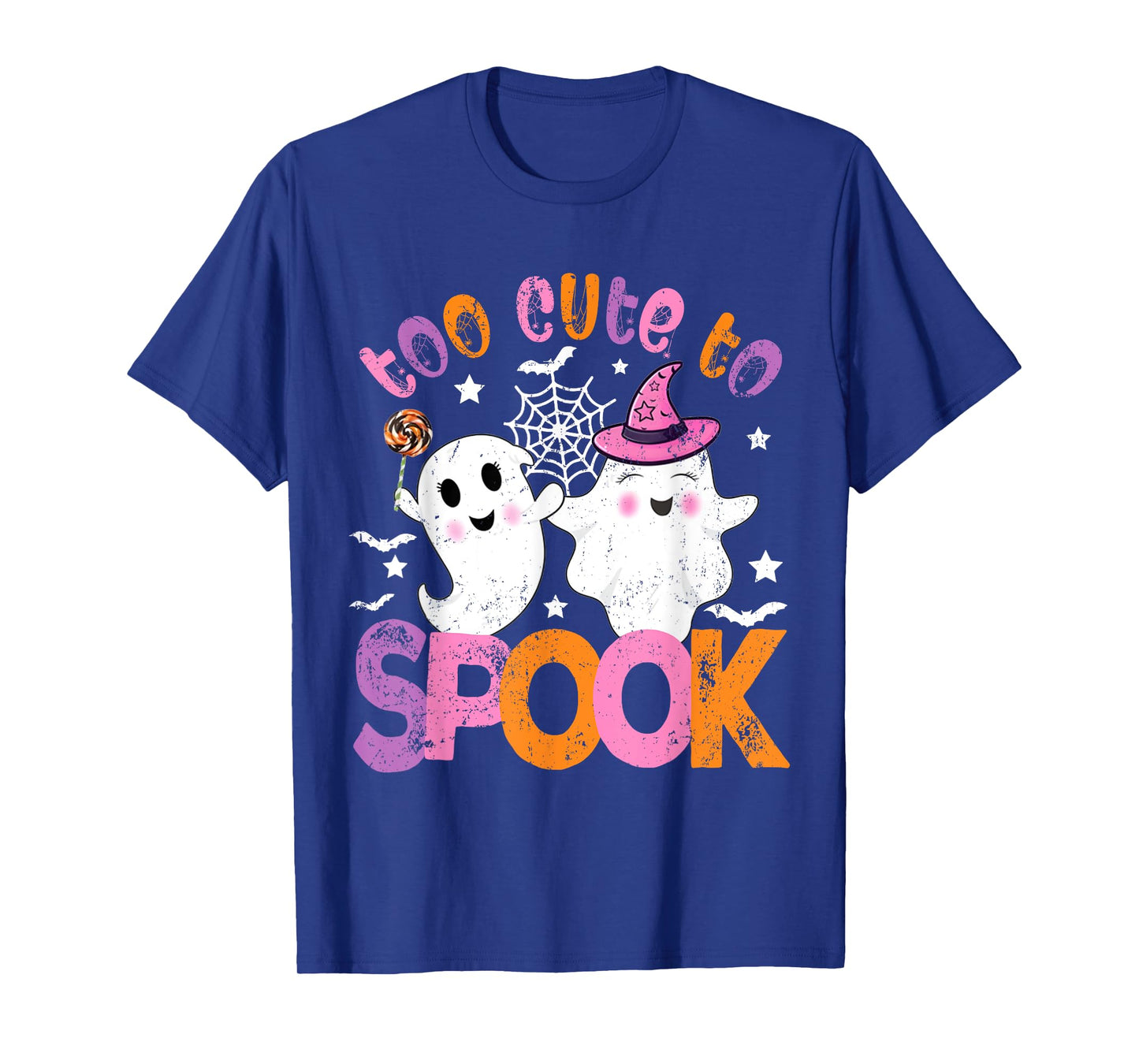 Kawaii Halloween Ghost Costume Too Cute To Spook Girl Kids T-Shirt