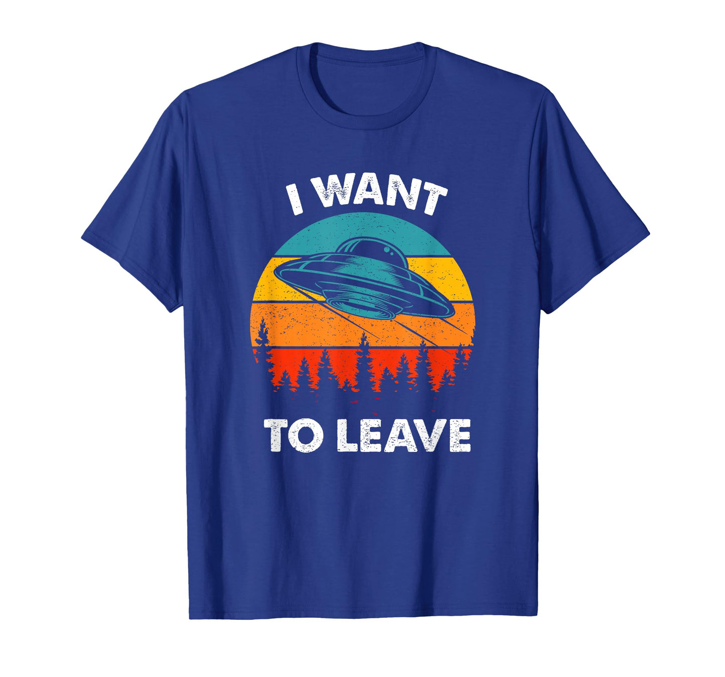 Funny Alien I want to leave Retro Vintage Style T-Shirt