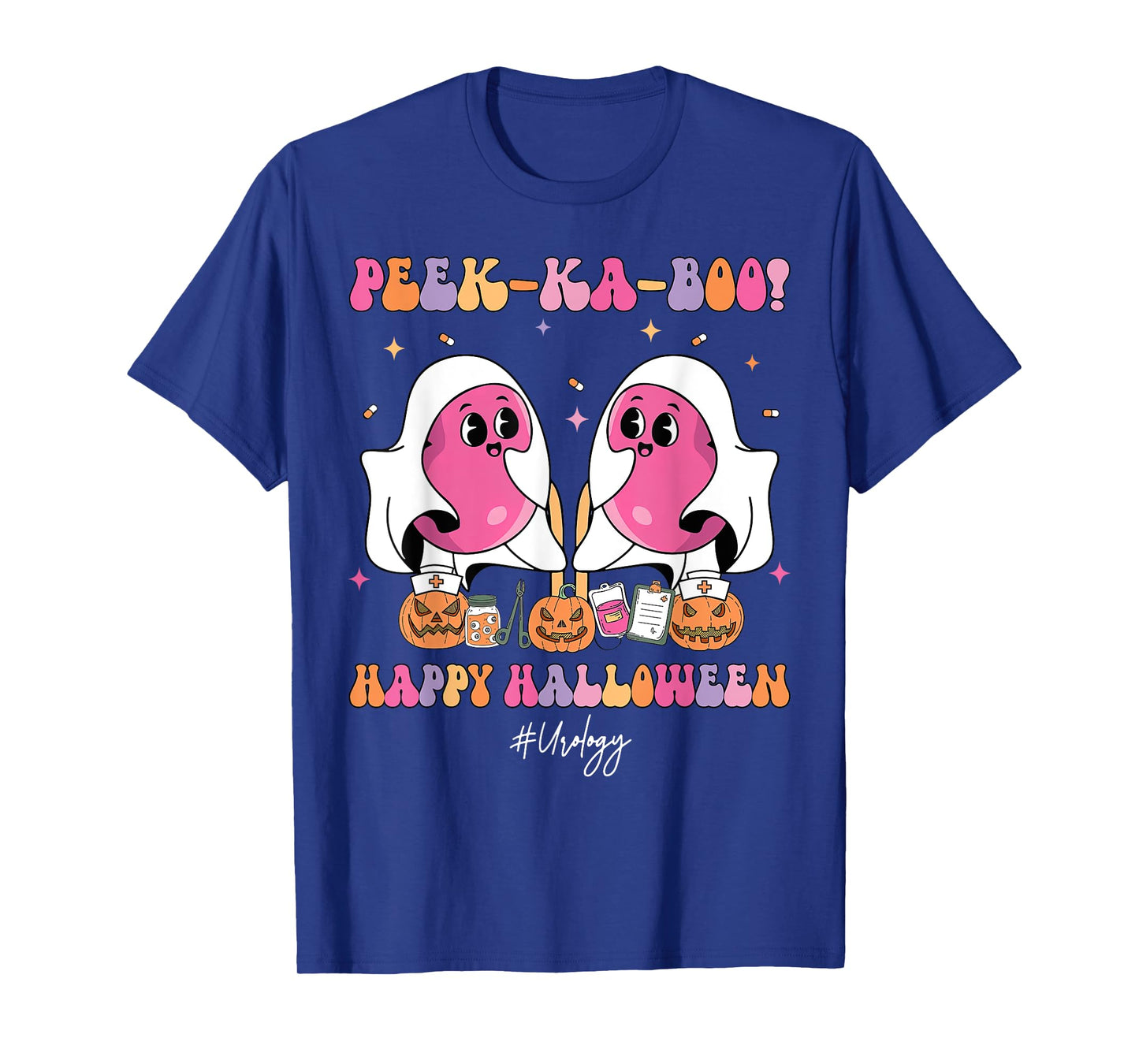 Spooky Urology Nurse Halloween Crew Cute Ghost Nurse Grad T-Shirt