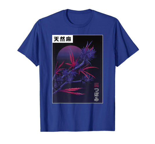 Lofi Tokyo Night Flora Retro Aesthetic Japanese Vaporwave T-Shirt