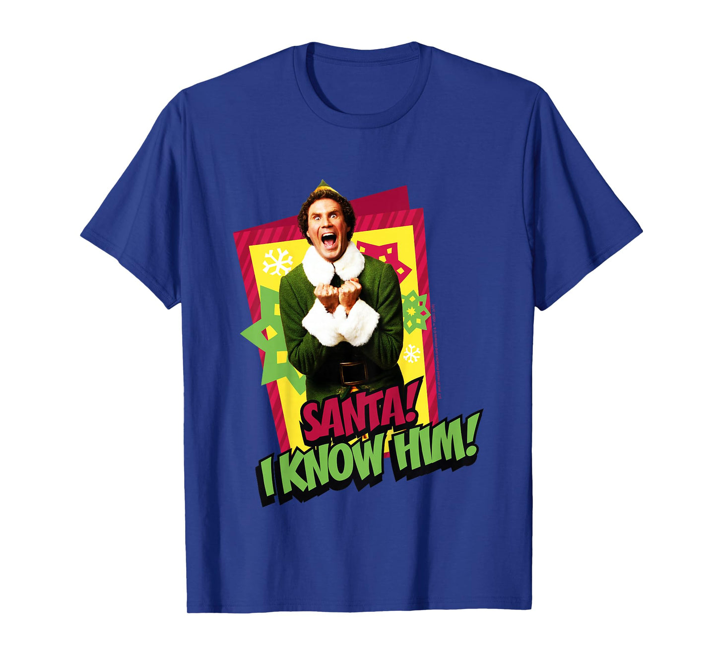 Kids Elf Buddy I Know Santa Bold Text Poster T-Shirt