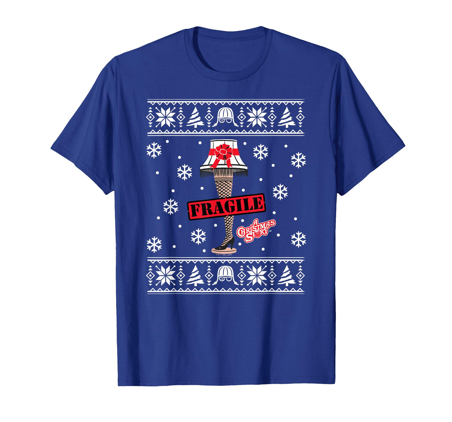 A Christmas Story - Fragile Leg Lamp Sweater Pattern T-Shirt