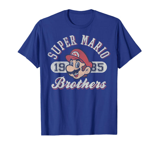 Super Mario Bros 1985 Face Vintage Logo Graphic T-Shirt