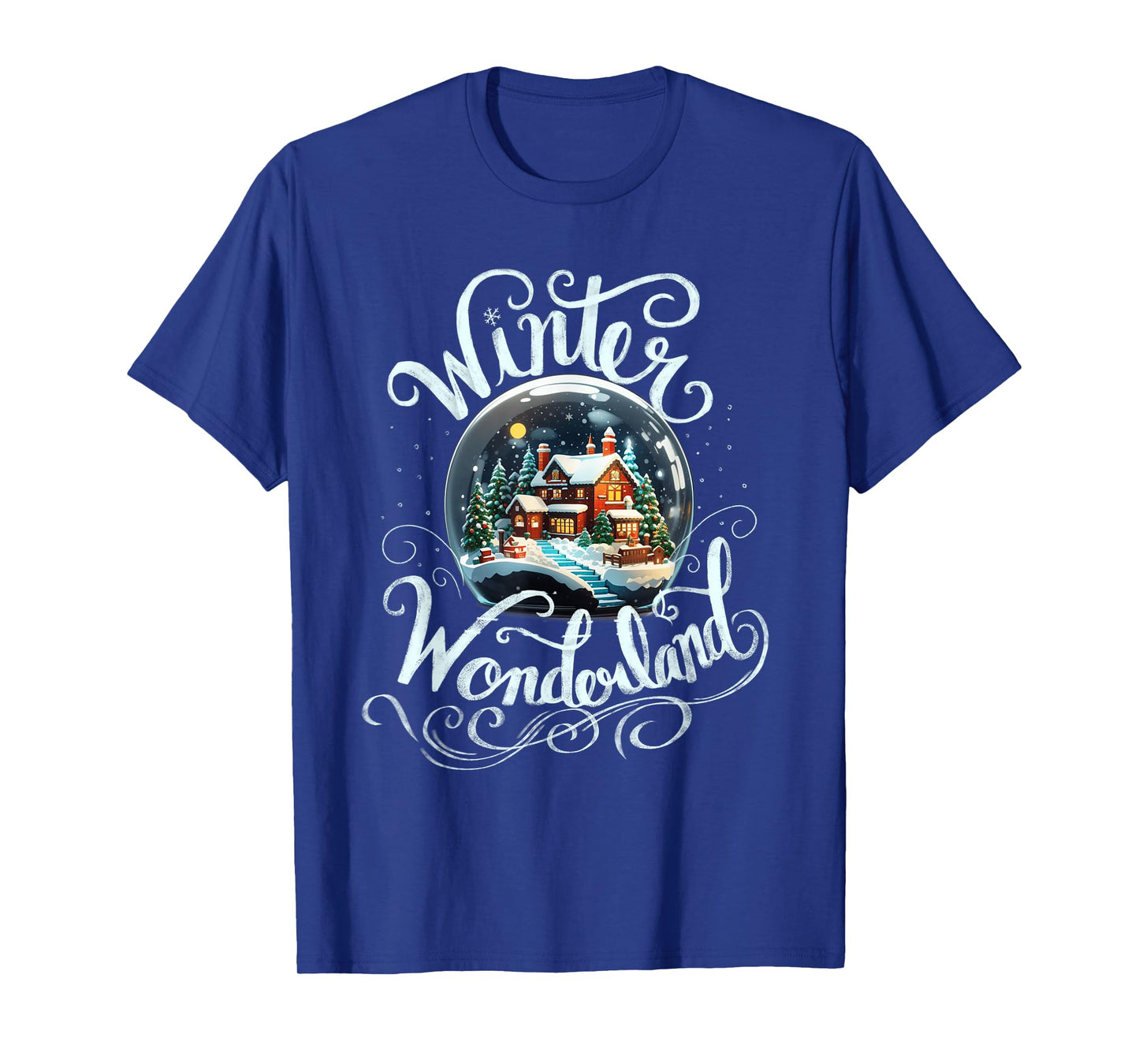 Winter Wonderland Snow Glob Night House Merry Xmas Costume T-Shirt