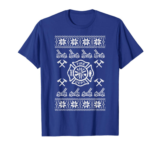Firefighter Christmas Shirt Fire Department Fireman Gift T-Shirt