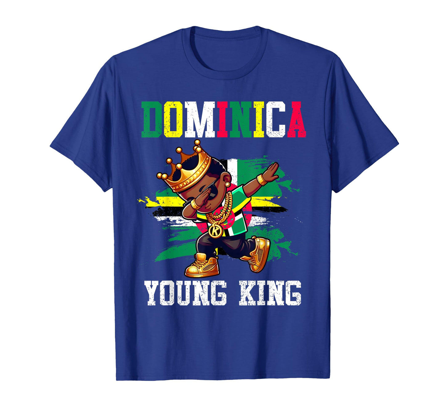 Dominica Young King Dominician Boy Proud Dominician Flag T-Shirt