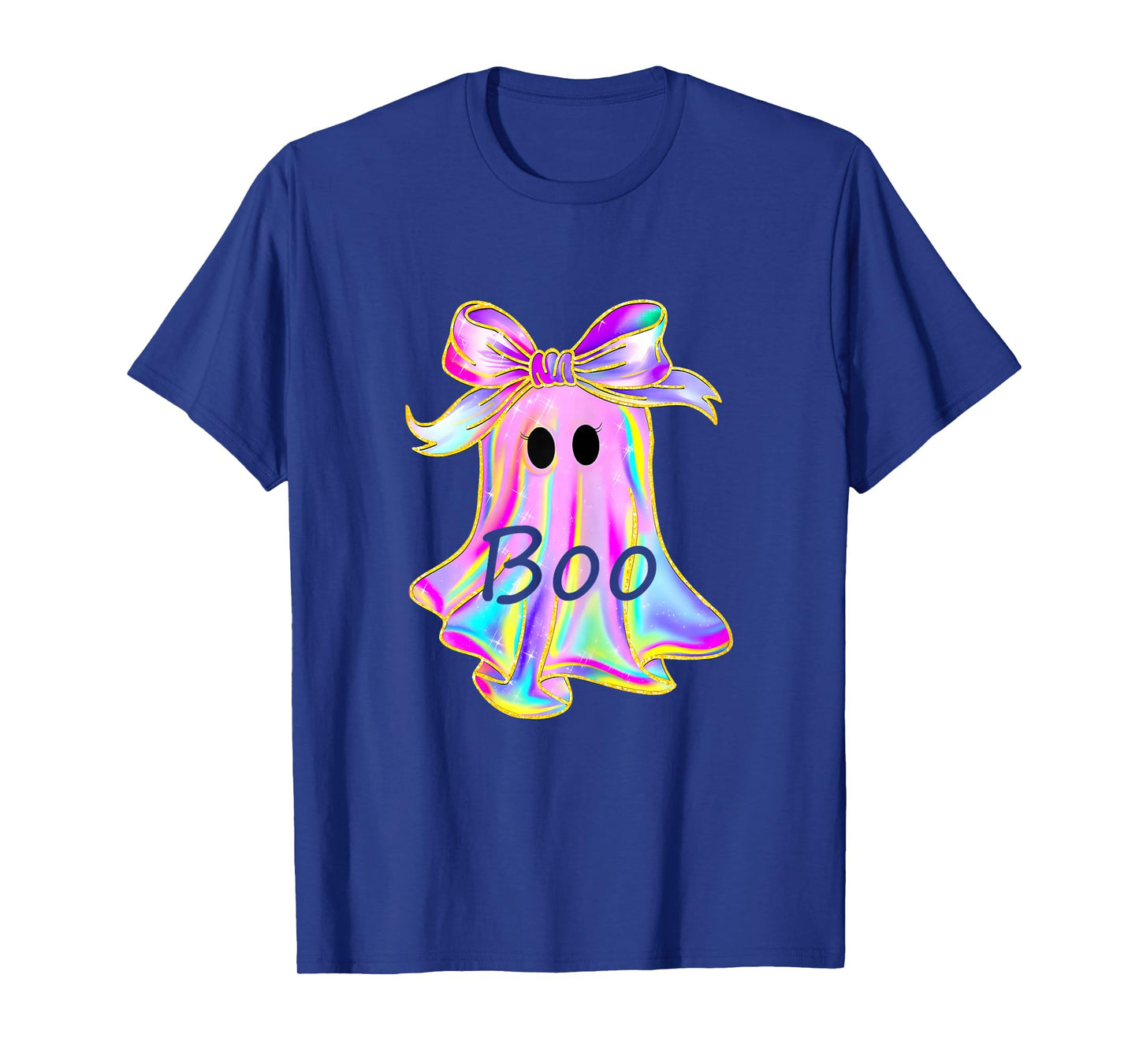 Cute Girl Tie Dye Toddler Ghost with Bow Boo Girls Halloween T-Shirt