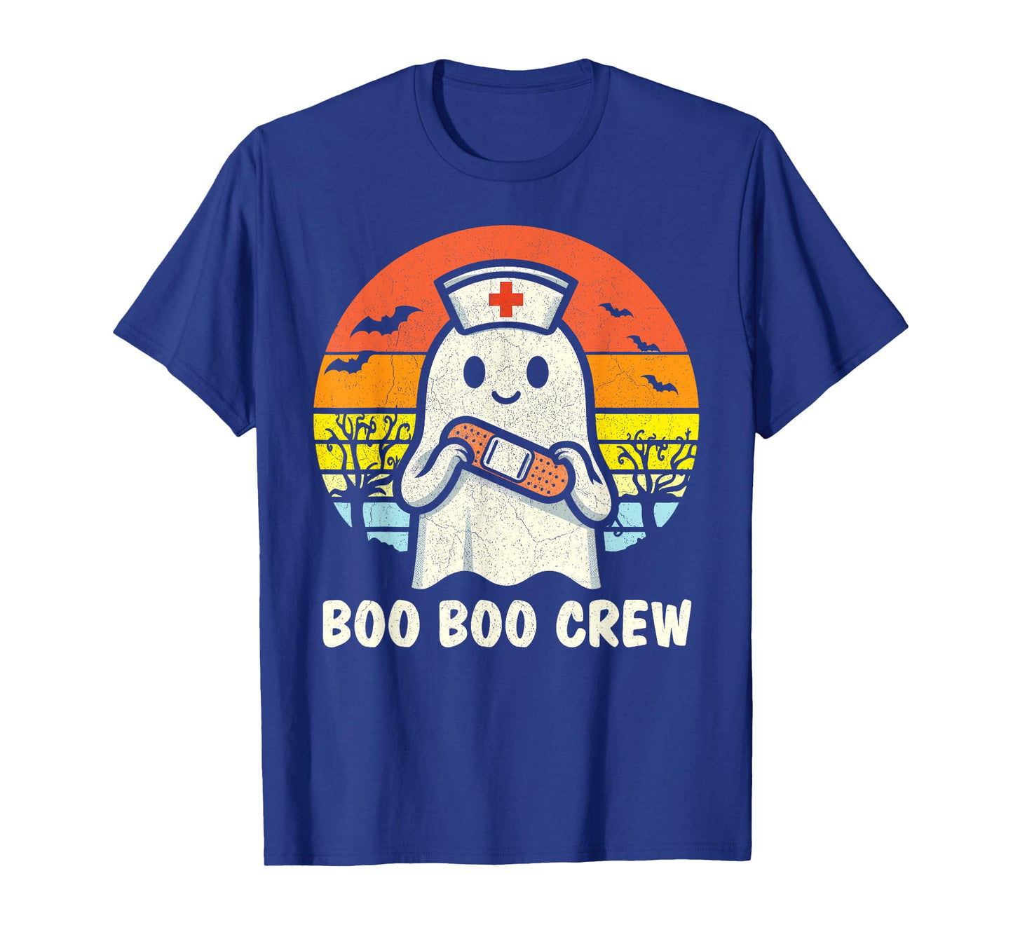 Boo Boo Crew Halloween Nurse Shirts Women Ghost Halloween T-Shirt