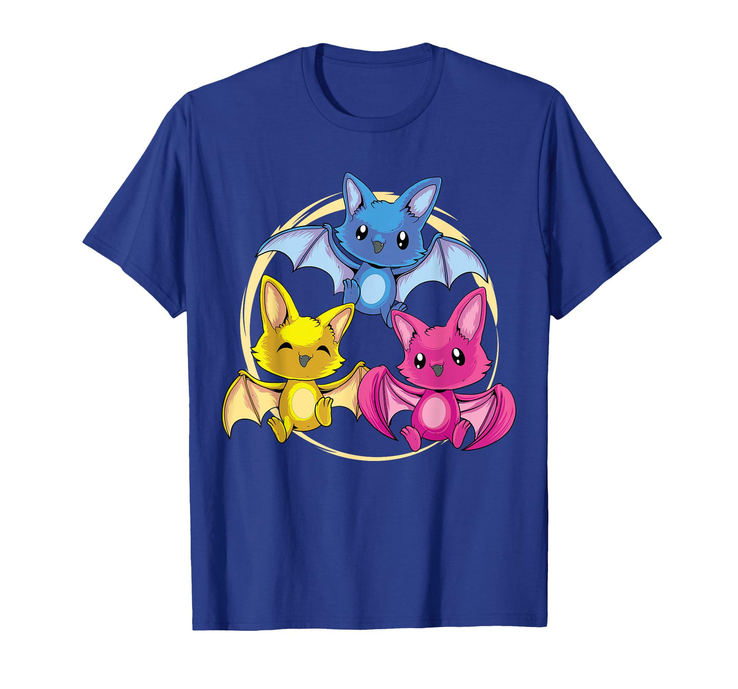 Kawaii Pansexual Bat LGBTQ Pastel Goth Bat Anime Pan Pride T-Shirt