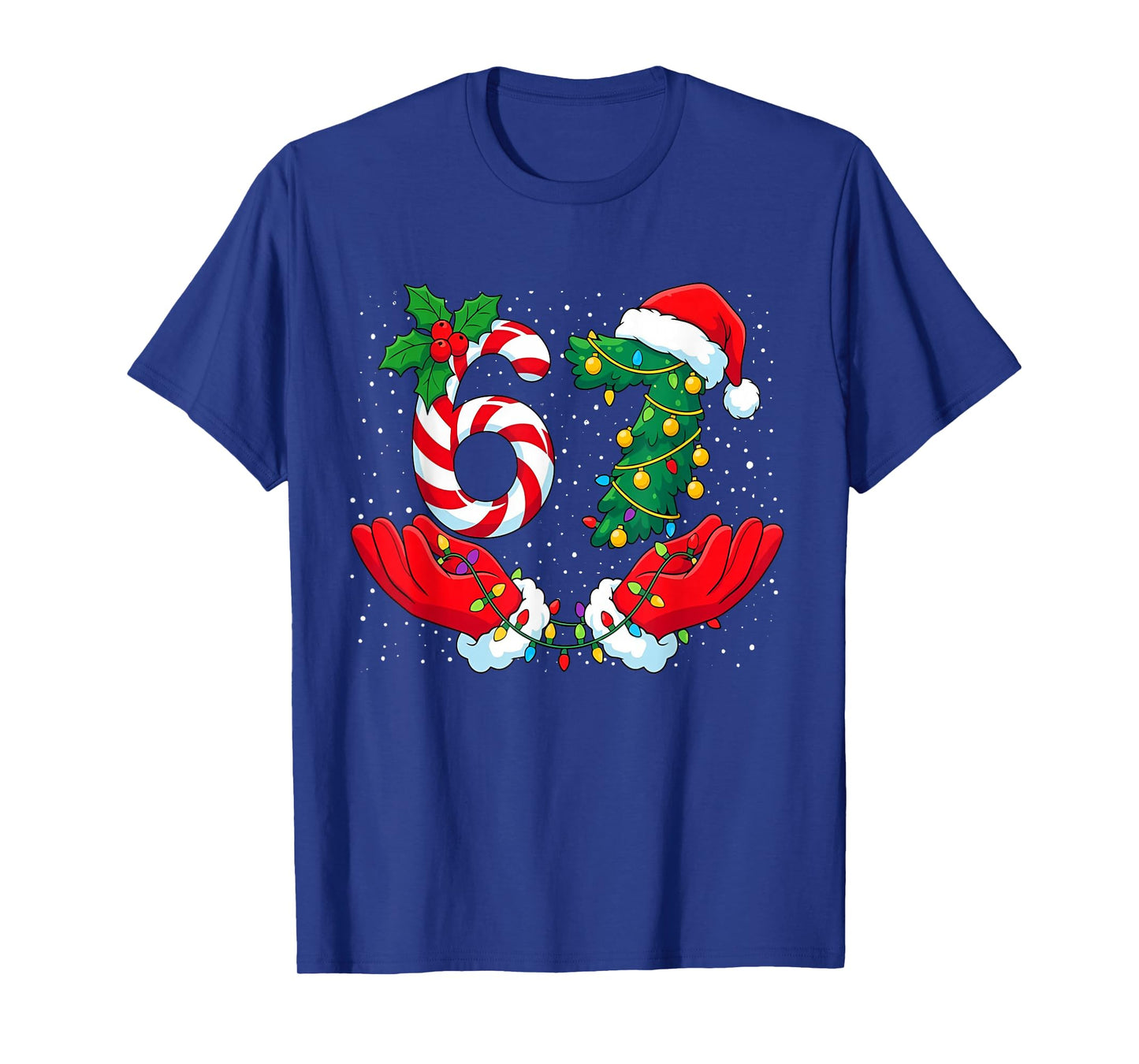 Funny Six Seven Meme Christmas 67 Xmas Men Women Kids T-Shirt