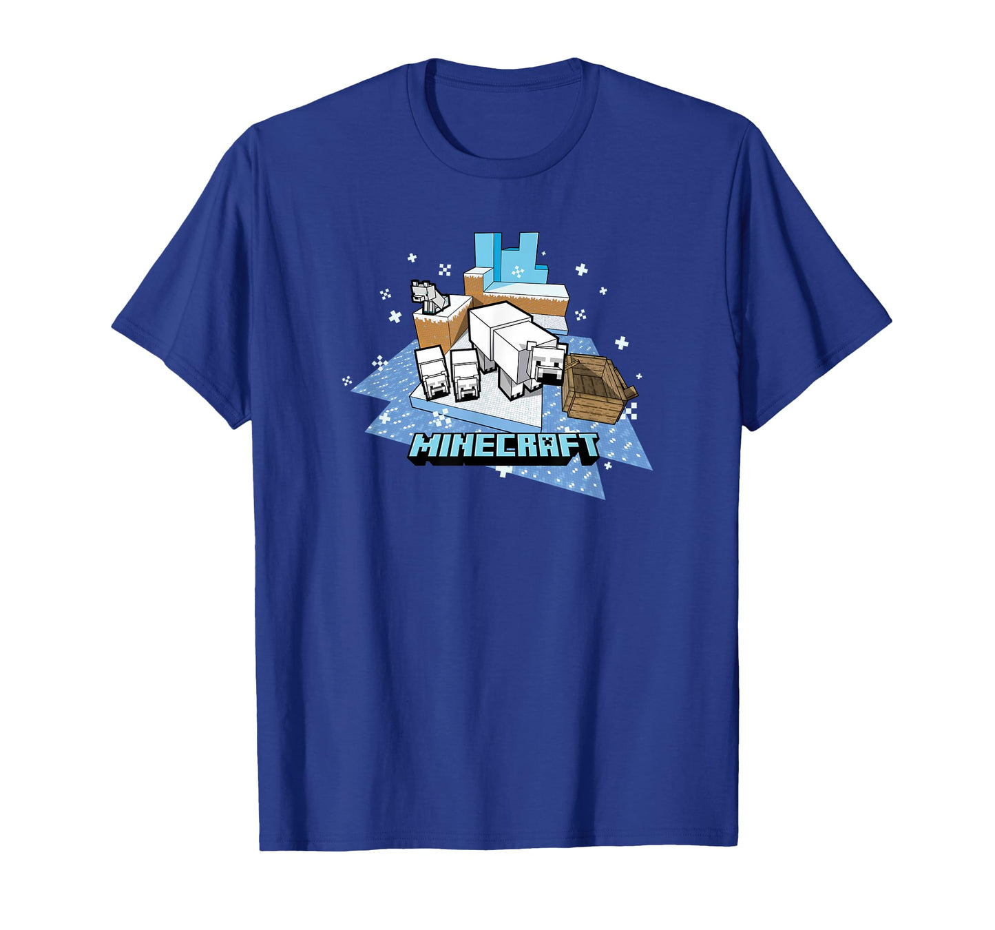 Minecraft Winter Mobs Polar Bears and Wolf T-Shirt