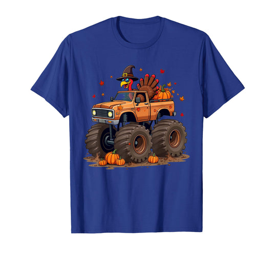 Thanksgiving Turkey Monster Truck youth Boys Kids toddlers T-Shirt