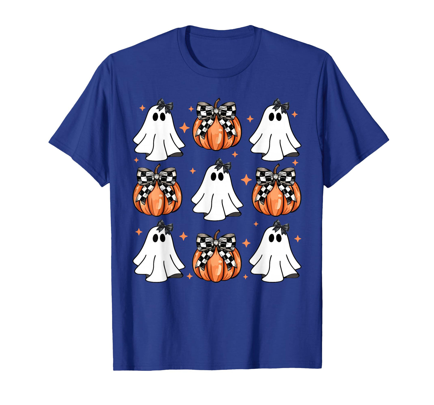 Coquette Bow Pumpkin Ghost Halloween Girly Ghost Women Girl T-Shirt