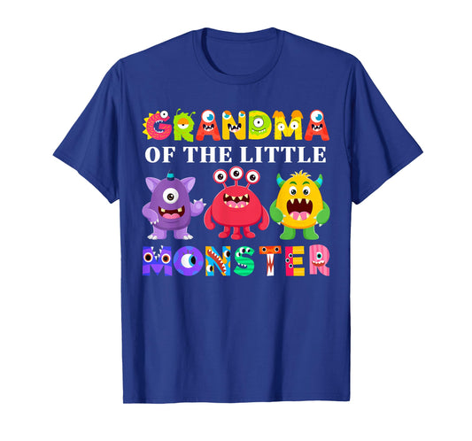 Grandma Of The Little Monster Birthday Party Family Monster T-Shirt