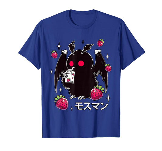 Kawaii Strawberry Milk Shake Carton Mothman T-Shirt