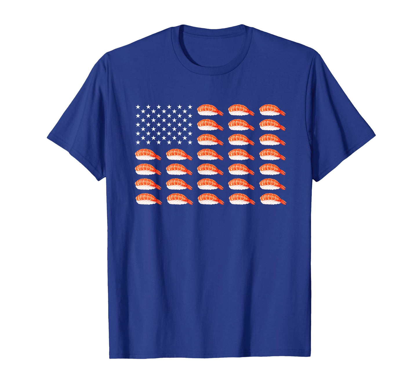 Sushi USA Flag Japanese Funny American Flag Kawaii Anime T-Shirt
