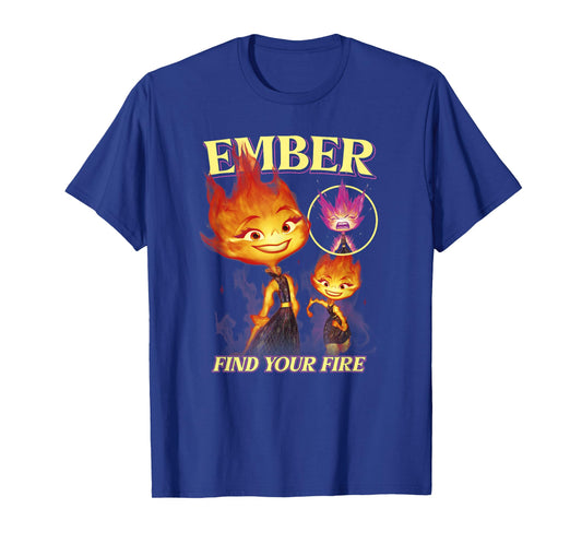 Disney Pixar Elemental Find Your Fire Ember Portrait T-Shirt