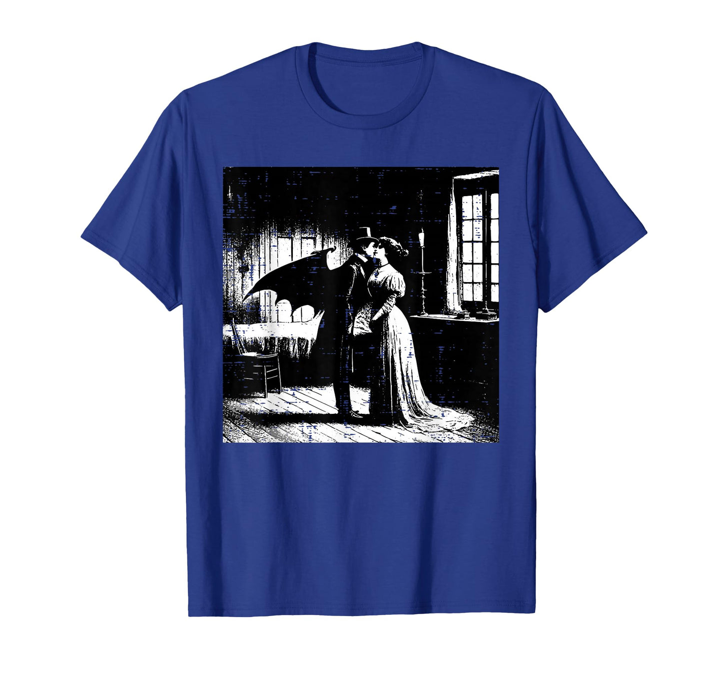 Halloween Vampire Kissing Woman Vintage Costume Men Women T-Shirt