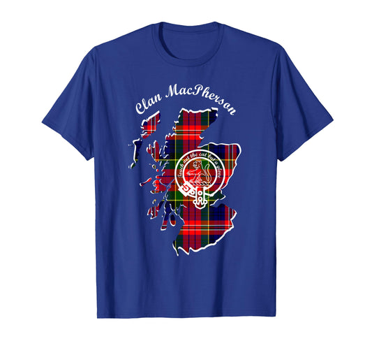 MacPherson surname last name Scottish Clan tartan crest T-Shirt