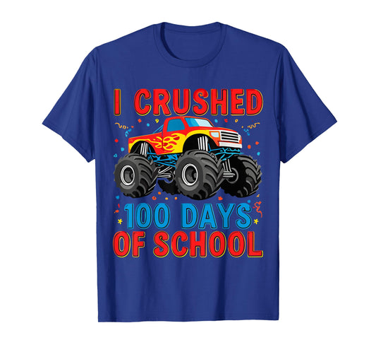 100 Days of School Monster Truck Boys 100th Day of School T-Shirt