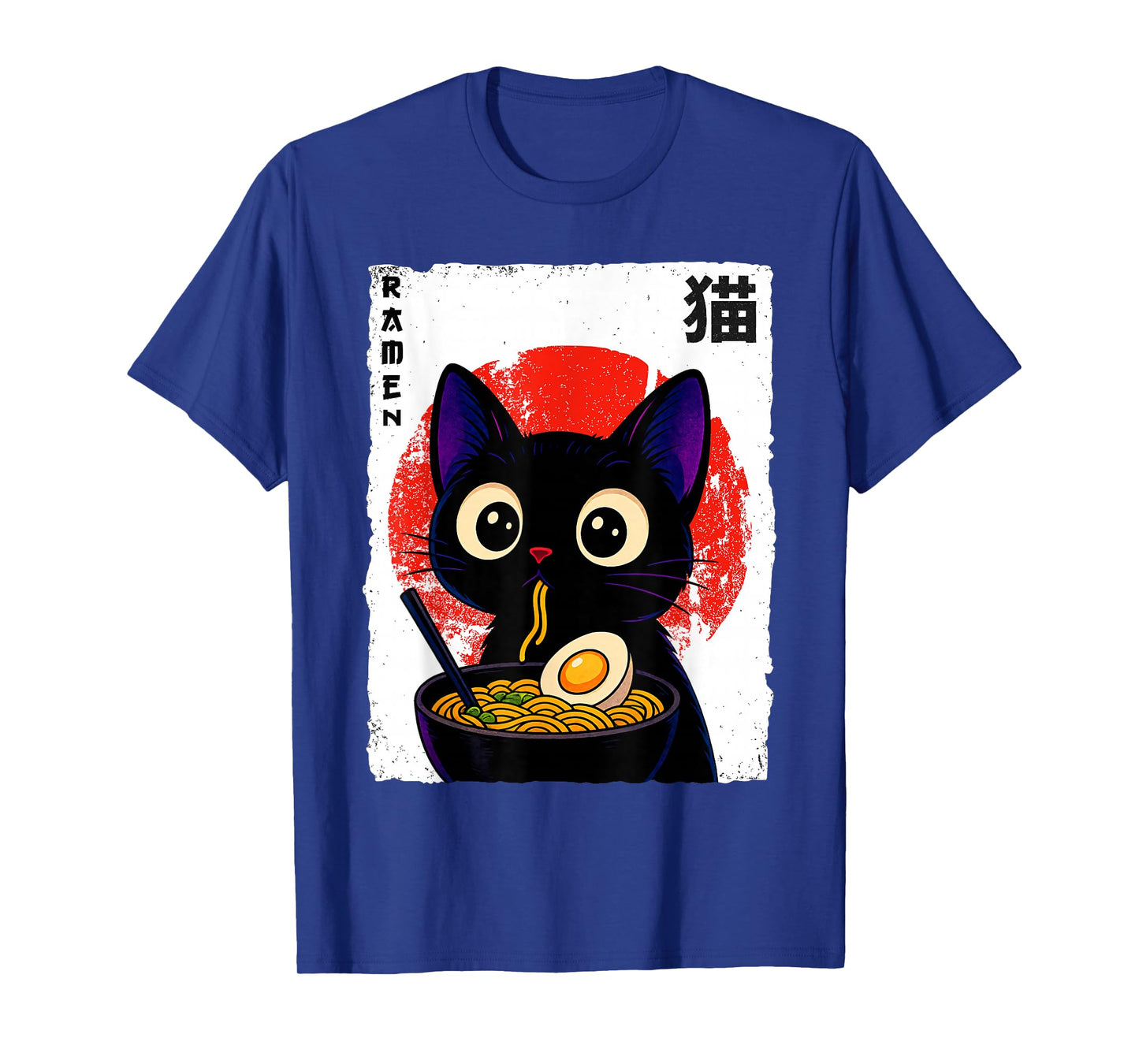 Kawaii Anime Cat Ramen Funny Graphic Tees Men Women Kids T-Shirt