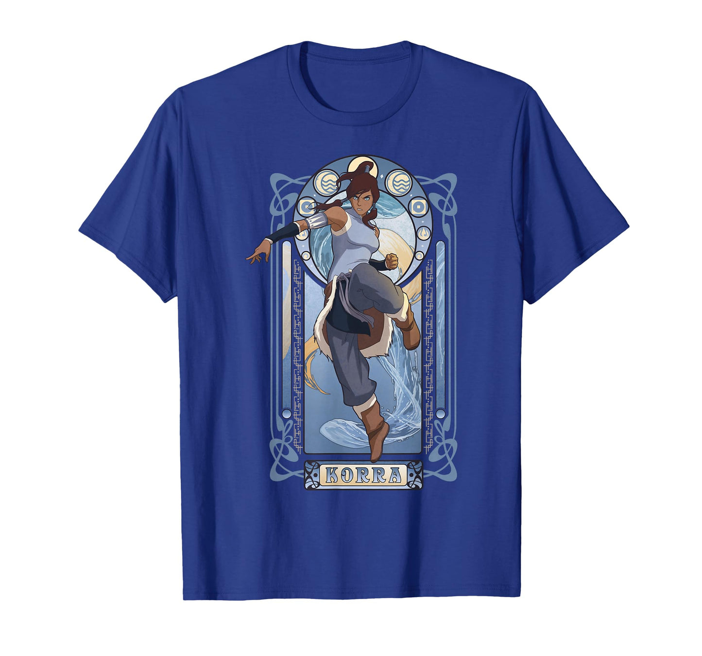 The Legend of Korra Elements Korra Art Nouveau Poster T-Shirt
