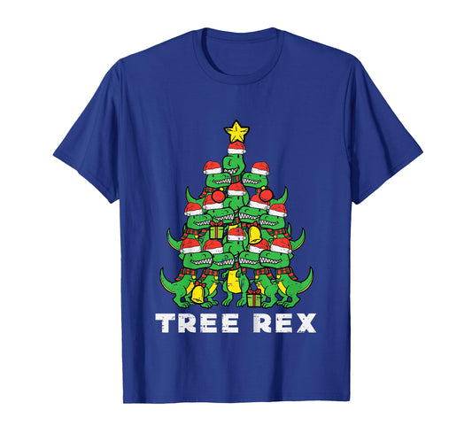 Kids Tree Rex Dinosaurs Kids Xmas Toddler Boys Christmas Pajamas T-Shirt