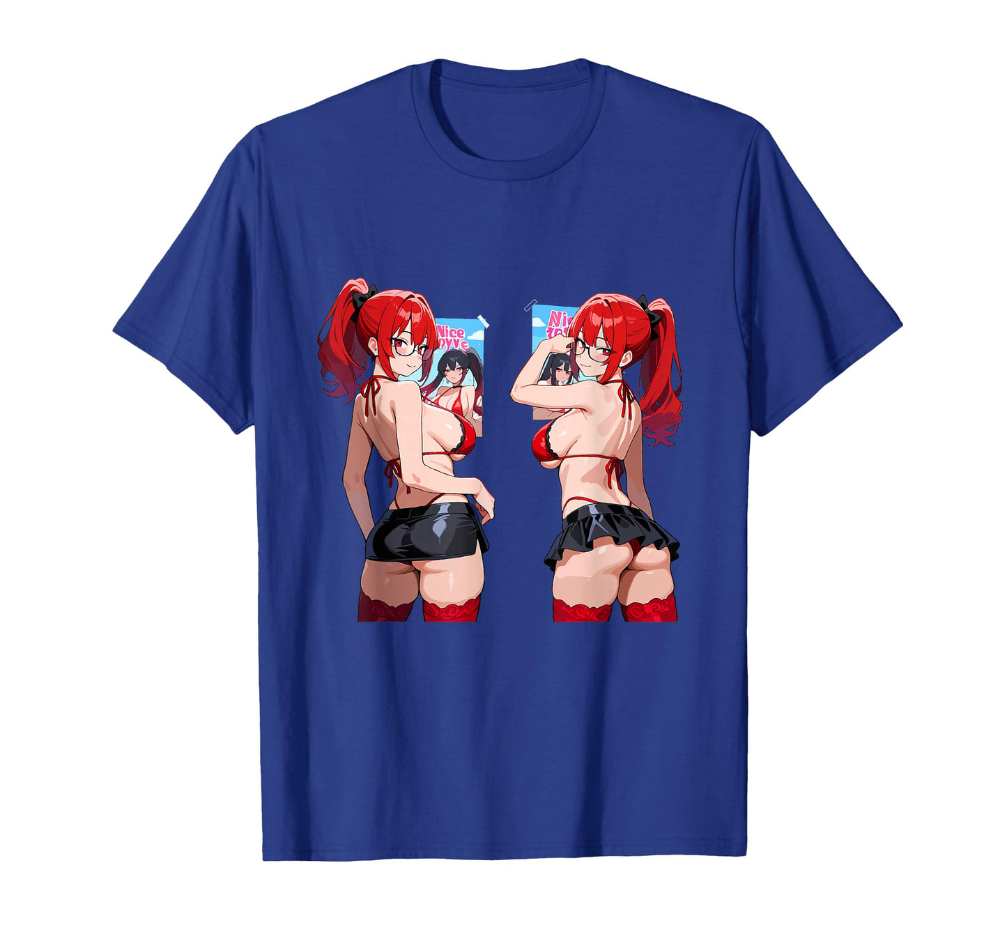 Sexy Waifu Anime Girl Red Lingerie Japanese Art Style T-Shirt