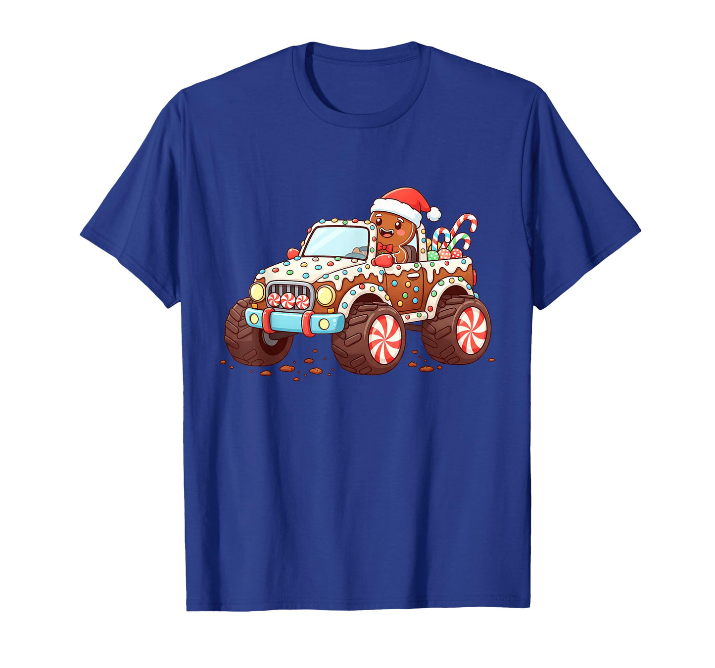 Gingerbread Xmas Candy Truck Funny Christmas Baking Kid Boys T-Shirt