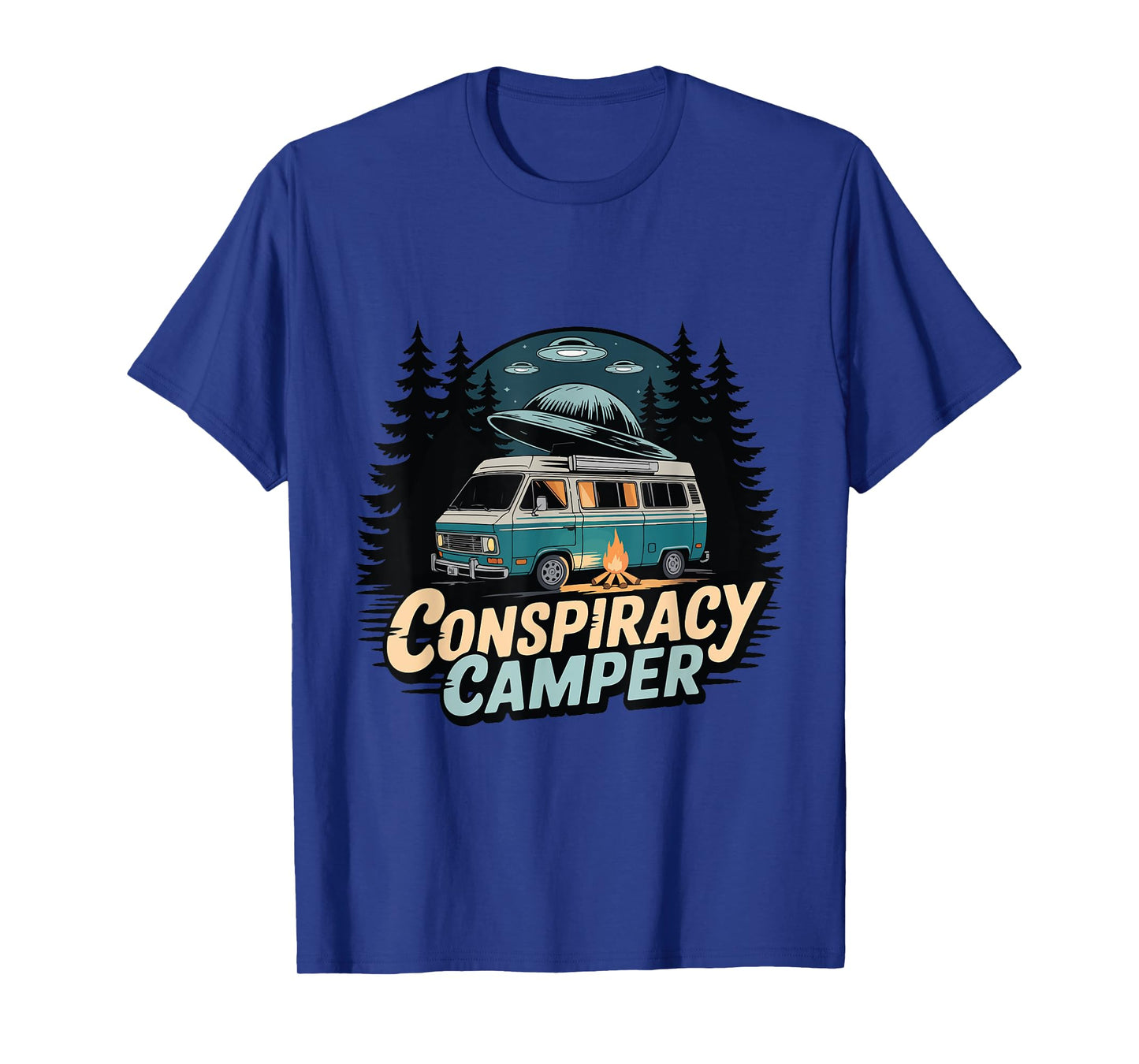 Camping UFO Believer Alien Conspiracy I Want To Believe T-Shirt