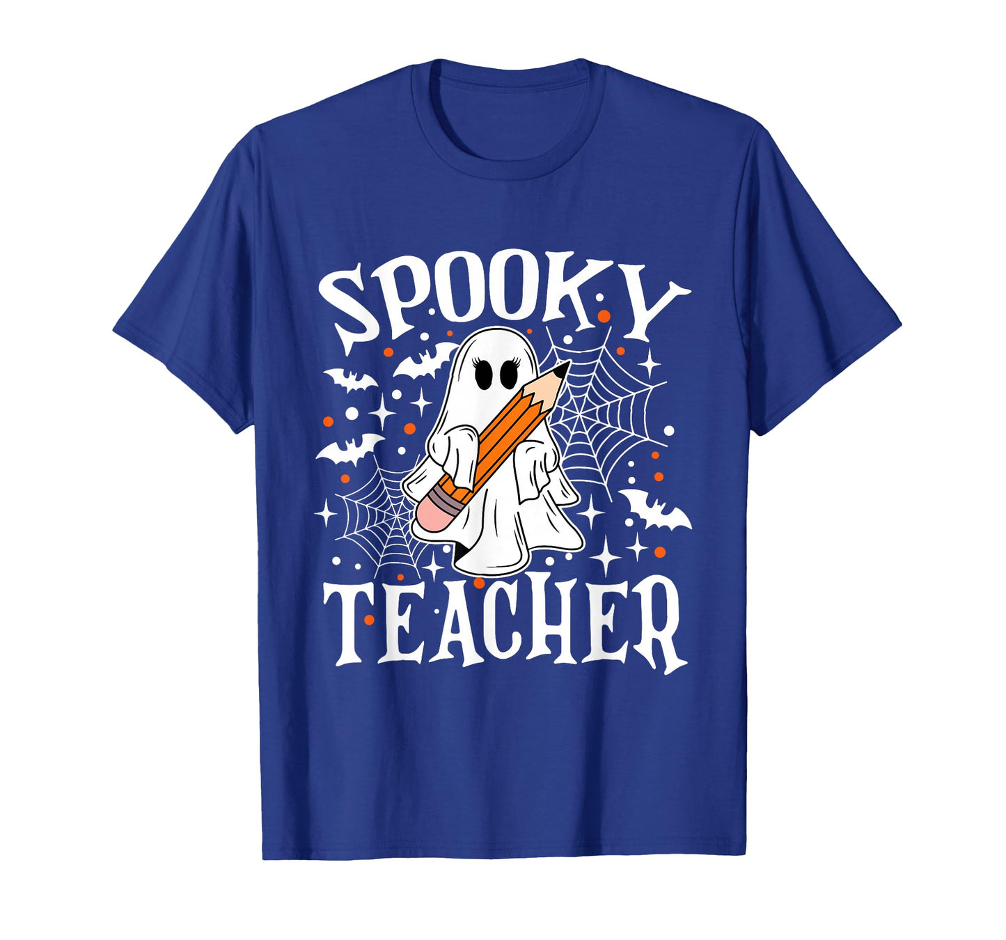 Spooky Teacher Halloween Ghost Pencil Spooky Teacher Era T-Shirt