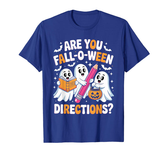 Cute Teacher Ghost are You Falloween Directions Women T-Shirt
