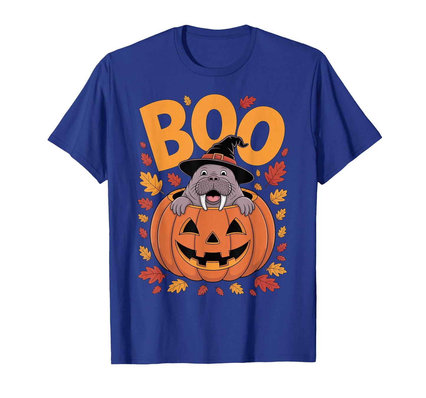 Walrus Costume on Pumpkin Halloween Walrus T-Shirt