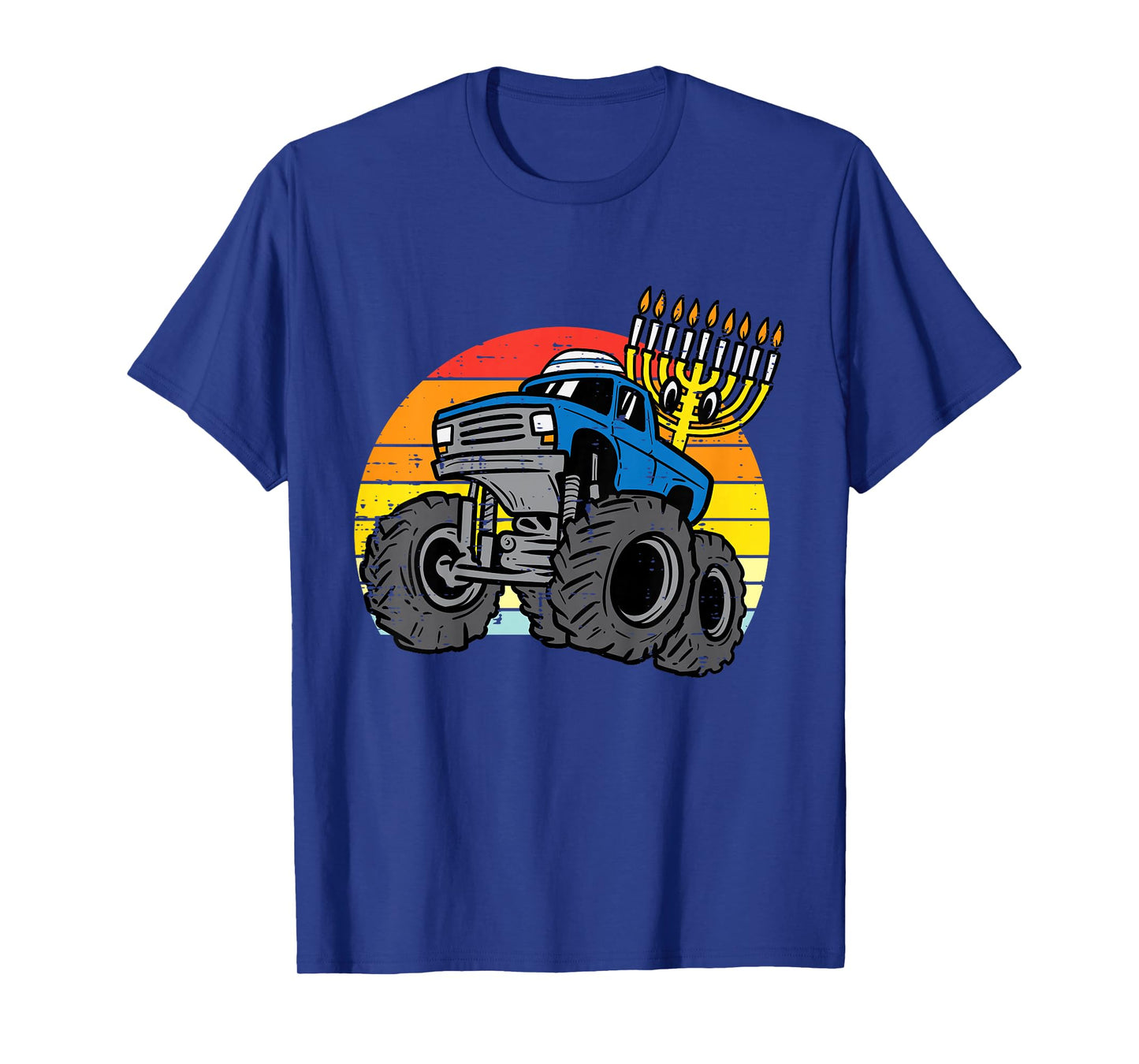 Kids Hanukkah Monster Truck Chanukah Jewish Toddler Boys Kids T-Shirt