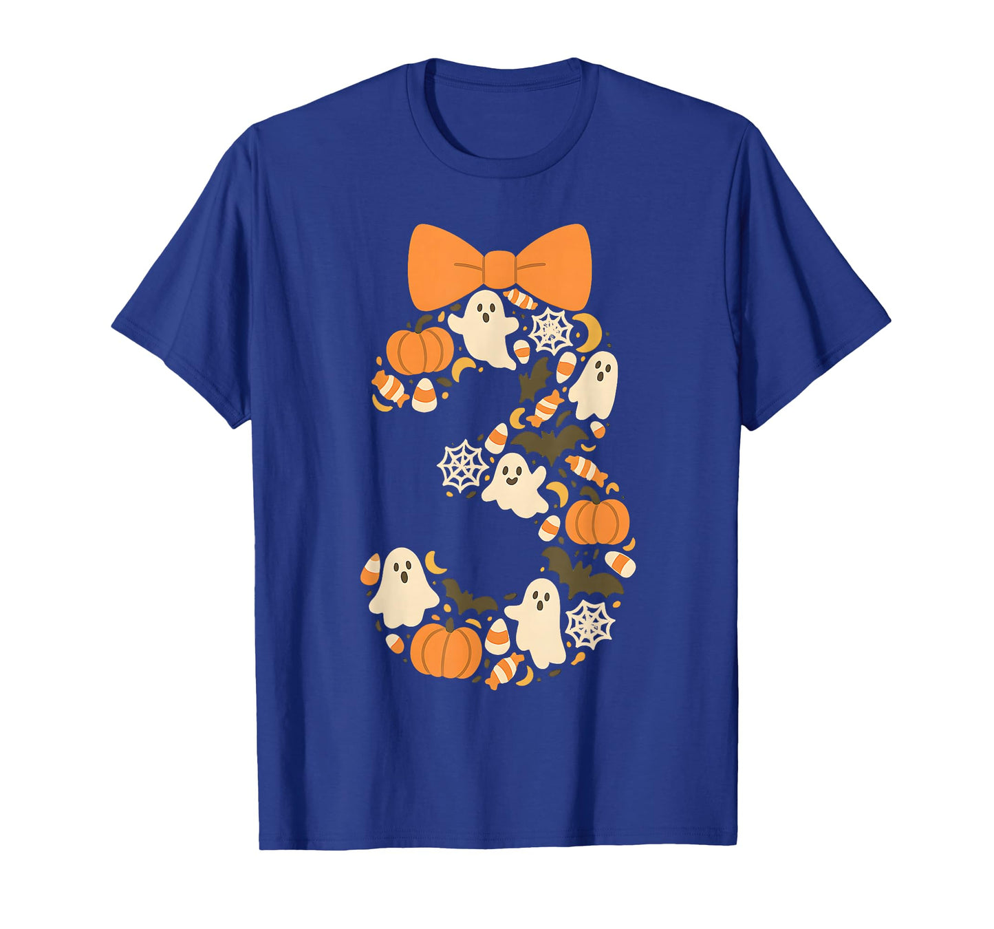 Kawaii Halloween Third Birthday Number Three Design T-Shirt