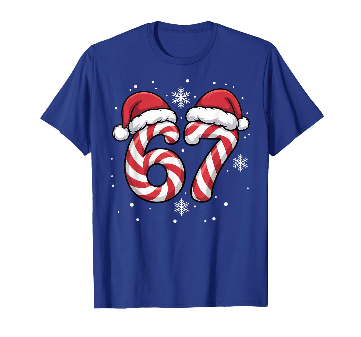 Viral 67 Candy Canes Santa Funny Holiday Kids Humor T-Shirt