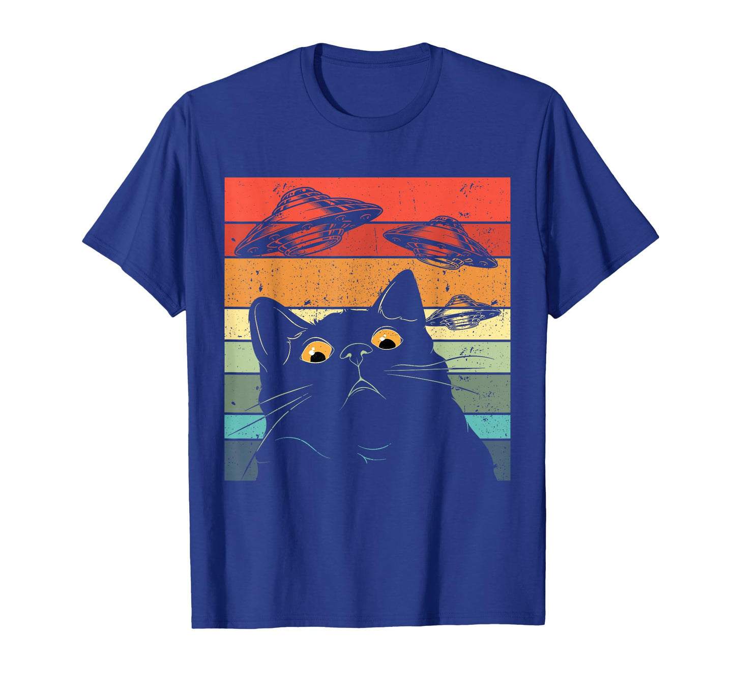 Funny Cat Tee, Galaxy Cat Shirt Spaceship Alien Cat UFO T-Shirt
