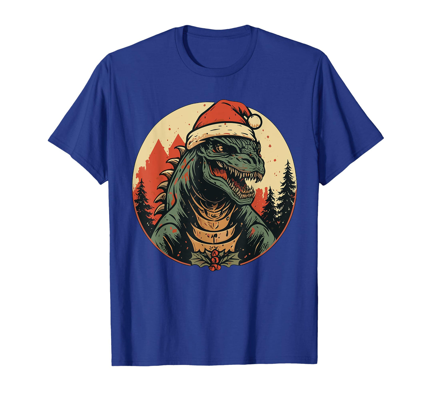 Santazilla Japanese Monster Kaiju Dinosaur Christmas T-Shirt