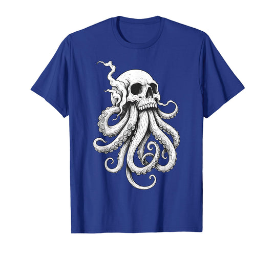 Cthulhu Kraken Skull Octopus Graphic Nautical Sea Monster T-Shirt