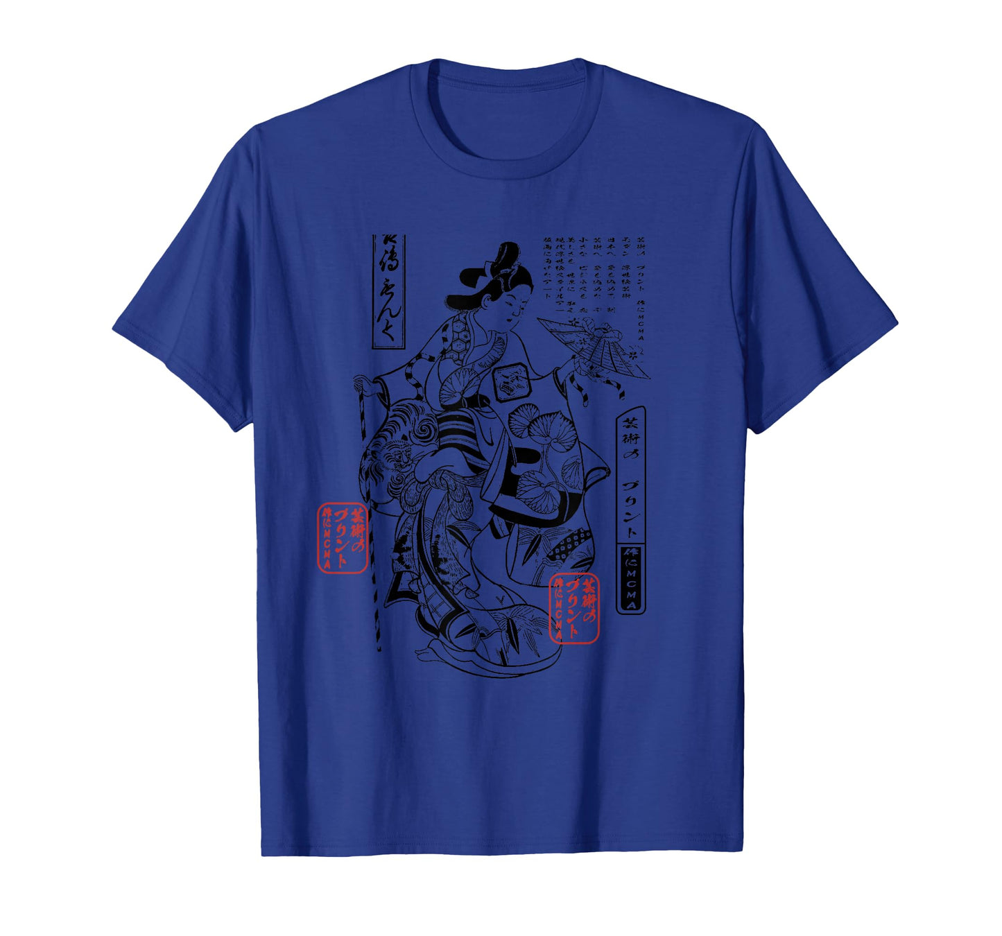 Japanese Geisha Ukiyo-e Aesthetic Art Print T-Shirt