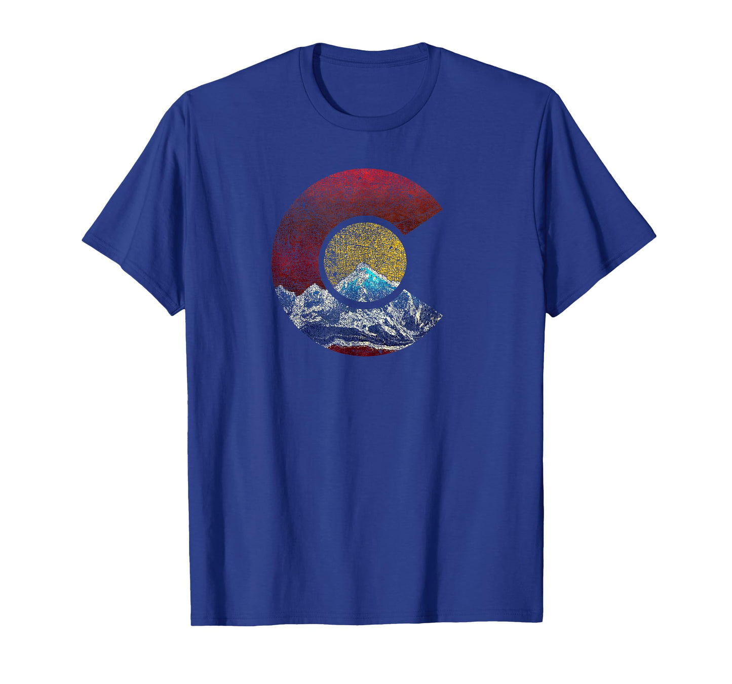 Colorado Shirt with Flag Themed Mountain T-Shirt