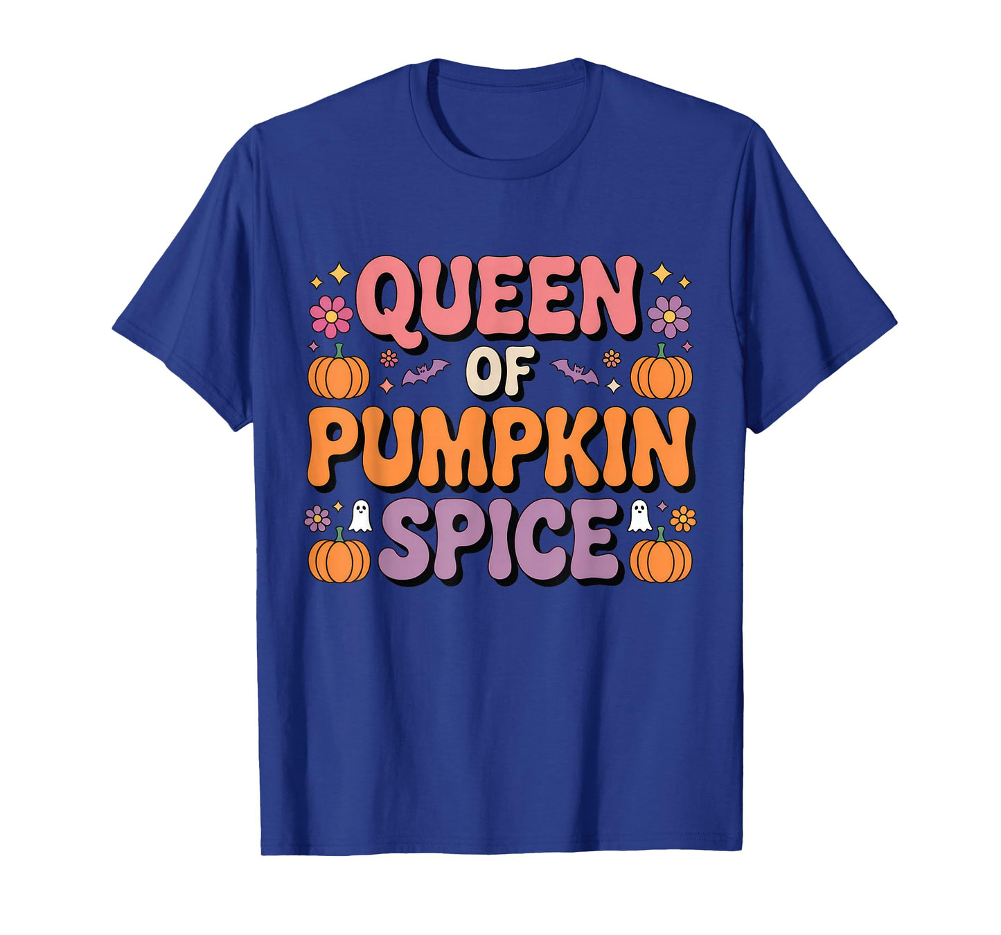 Queen of Pumpkin Spice Tee Cute Fall Autumn Season Coffee T-Shirt