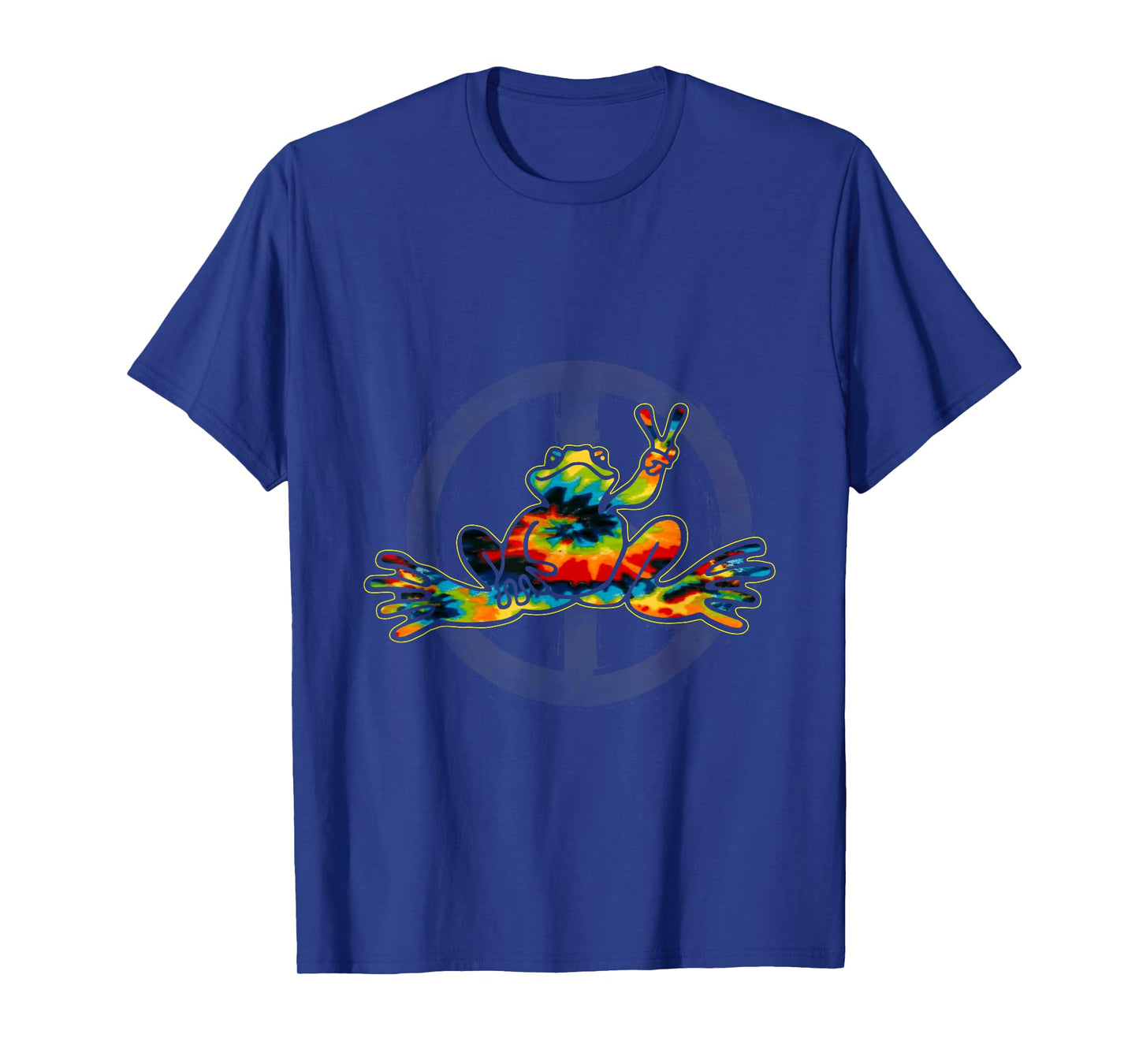 Cool Peace Frog Tie Dye 1960s Fashion Nonconformists T-Shirt